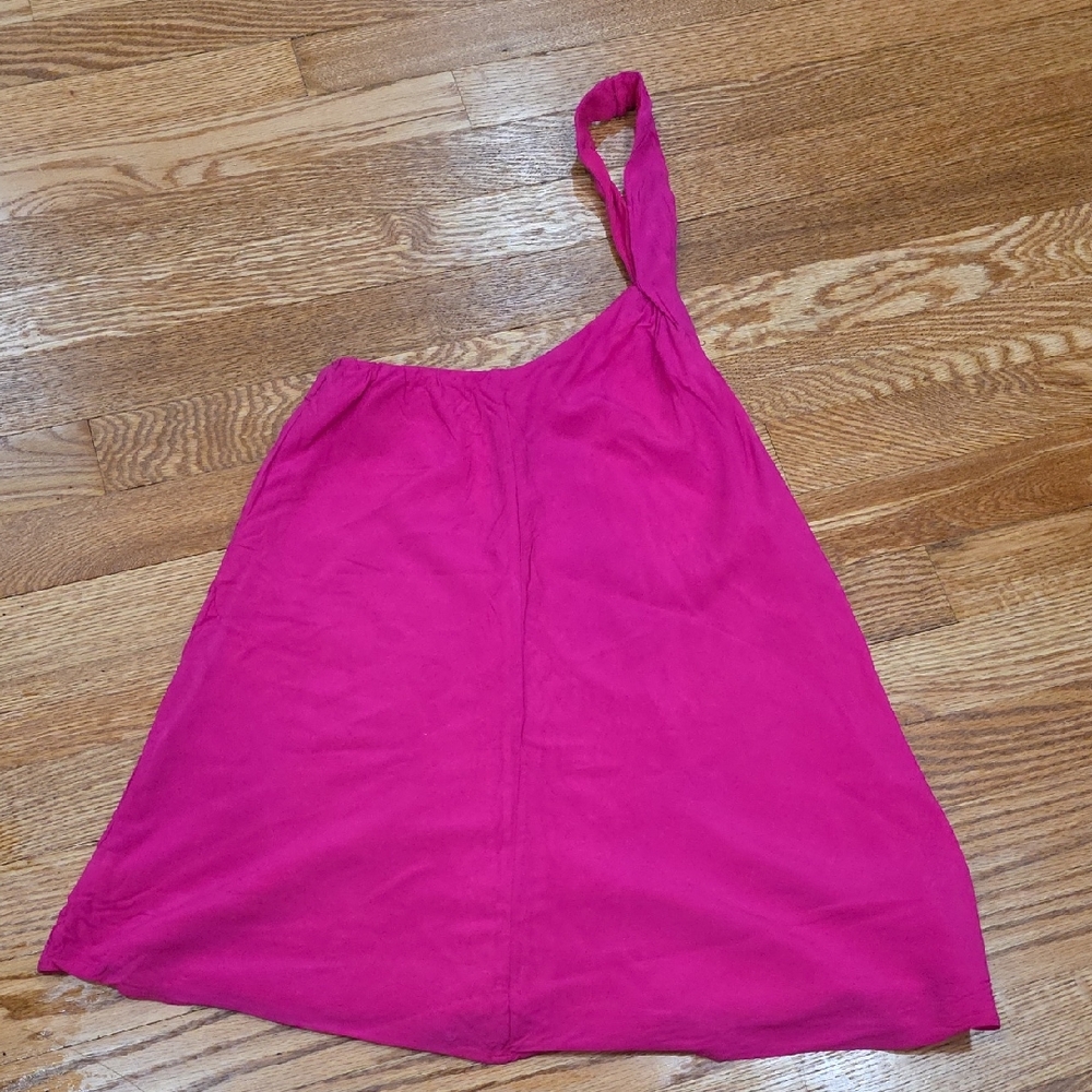 Polo by Ralph Lauren Girls Hot Pink One-Shoulder Dress